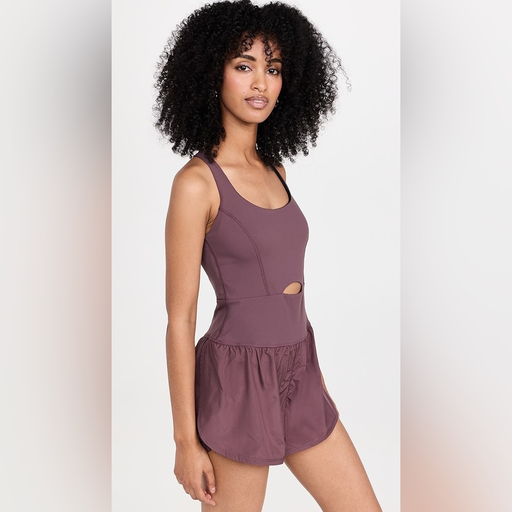 FP Movement by Free People Mauve Cutout Romper